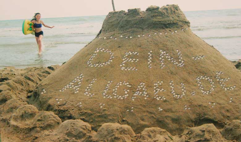 August 2006 Kalenderblattt "dein allgäu" - Sommer am Bodensee Strand in Lindau oder Konstanz