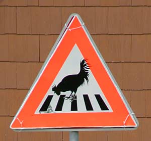 Verkehrszeichen: Geschützter Hehnnen Überweg anstatt für Fußgänger
