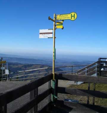 Deutschlands höchste Bushaltestelle ist auf dem Hochgrat 