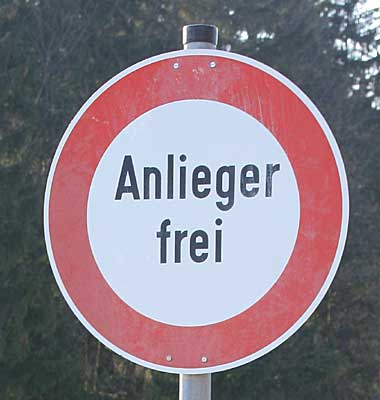 Verkehrszeichen: Anlieger frei - Herrgottswiesen (Gestratz) 2007