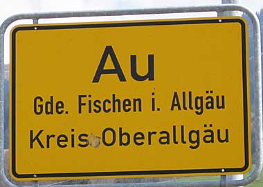 Au - ist ein Ortsteil von Fischen (Hörnergruppe Oberallgäu)