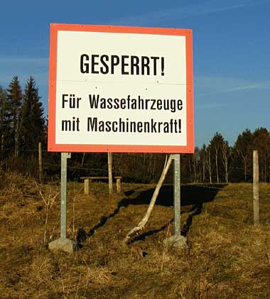 Für Wassefahrzeuge gesperrt - es fehlt da "R"