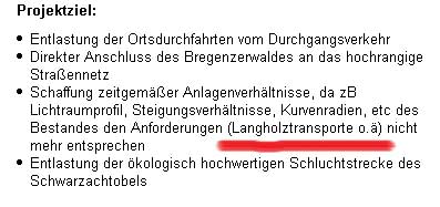 Achraintunnel Bregenz - von den geplanten 45 Mio Euro (2002) werden wahrscheinlich Kosten von 130 Mio Euro (2008) erreicht - und das alles wegen Skifahrer und Langholztransporte - Nobel, Nobel!!