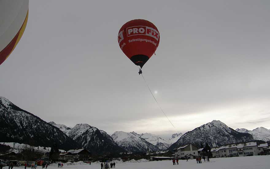 2 Sitzflächen - mehr nicht - Ballonfahren extrem