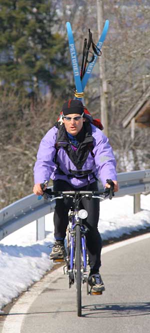 Mountainbike und Langlauf - Eine sehr ungewöhliche Sportkombination - Sulzberg März 2008
