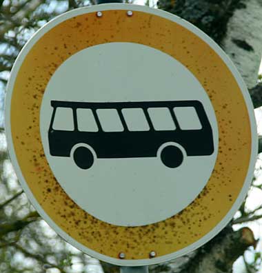 Verkehrszeichen Bus verboten - am Sameister See 2008