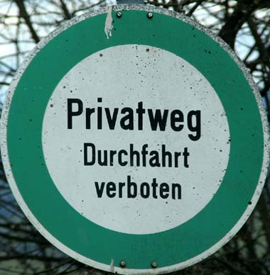 Privatstrasse - Durchfahrt verboten - Lindenberg Queralpenstrasse 2008
