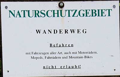 Wanderung Hirschberg 2009 - absolutes Verbot für alle Fahrzeuge, jeglicher Art