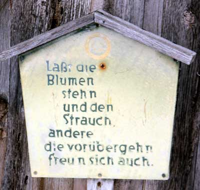 Lass die Blumen steh'n und den Strauch, andere die vorrübergehn freun sich auch - Schwand Alpe - Thalkirchdorf - Oberstaufen 