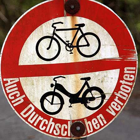 Verkehrszeichen Radfahren Verboten - Schieben erlaubt - und wie wird das aufgehoben?