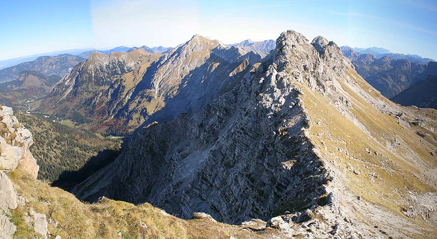 Großer Daumen Blick auf das Kerngebiet - zur Wanderung einfach aufs Bild mit der li Maustatse klicken