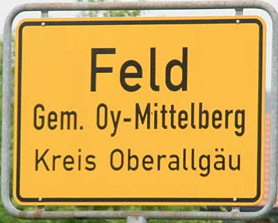 Feld ist Ortsteil von Oy Mittelberg 2019