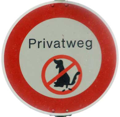 Verkehrszeichen: Privatweg in Wiggensbach 2011