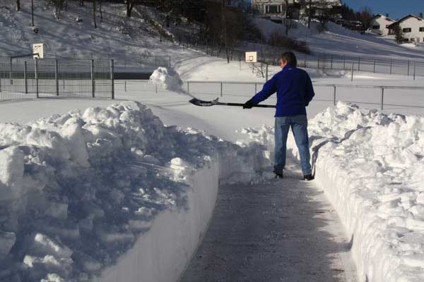 Wintersport in Lindenberg auf der Sommerbahn - Bio Schneeräumen in Lindenberg