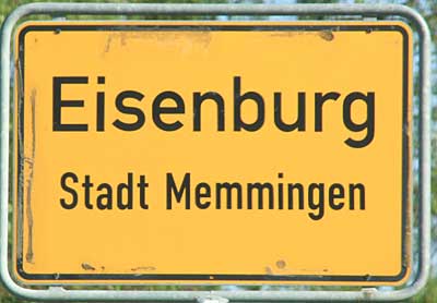 Eisenburg ist Teil von Memmingen mit excellentem Blick auf das unterallgäu und die gesamten Alpen