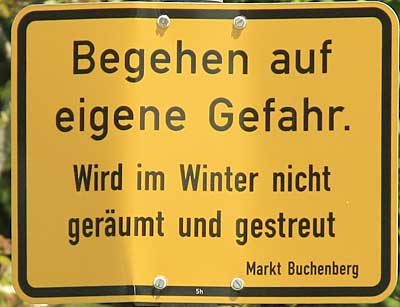 Keine Einbruchgefahr wie auf einem See besteht hier in Buchenberg