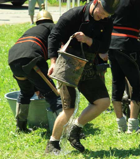 bis zum Brandherd war es dann nur noch die Hälfte Löschwassermenge