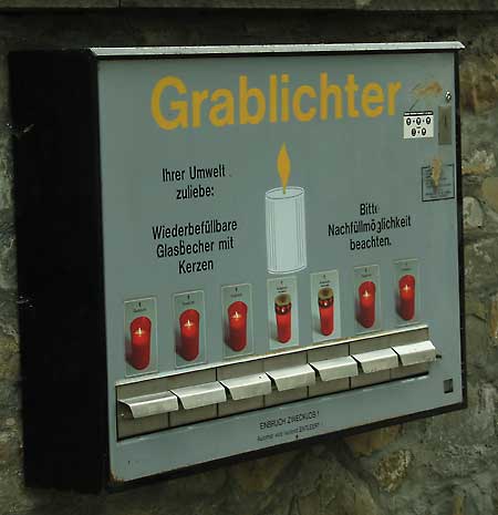 Grablichter Automat Städtischer Friedhof Sonthofen