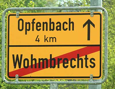 Ortsschild Wohmbrechts