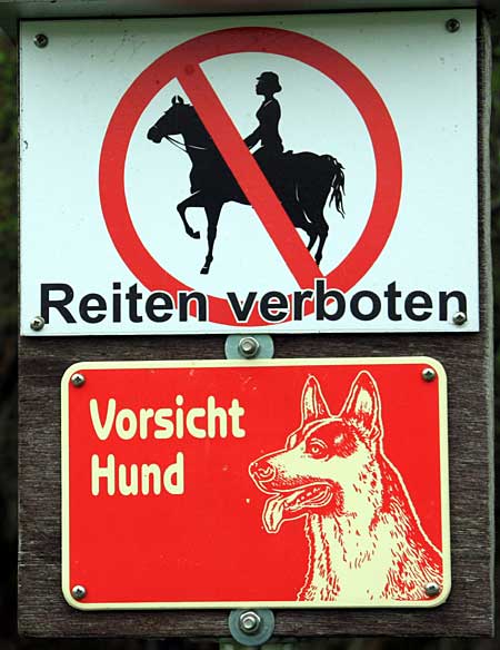 Reiten verboten in Blättla (Weiler) 2014 gesehen