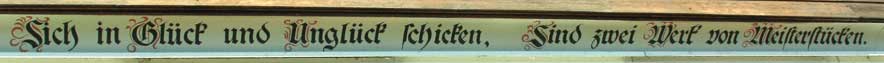 Sich in Glück oder Unglück schicken, sind zwei Werk von Meisterstücken