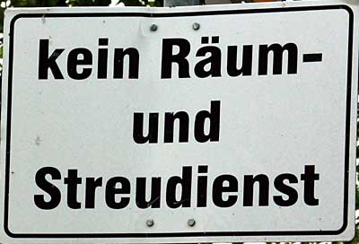 Verkehrsschild Sommerweg Nicht geräumt und nicht gestreut