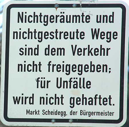 Wie soll man erkennen, ob dieser Weg gefährlich ist?