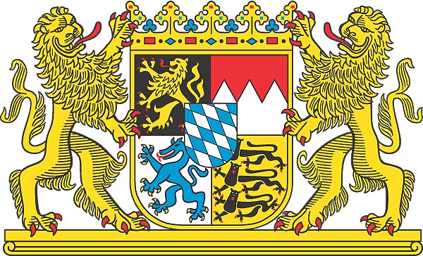 Was stimmt nicht: die Schwänze vo re unten im Wappen, li oben vom Löwen, li unten vom blauen Panter, die Größe und Händer der beiden Löwen, die Farbfelder in der Krone  und der Sockel vom Ganzen