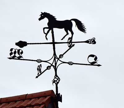 Das Hobby vom Haushernn auf dem Dach - ein Pferdeliebhaber in Scheidegg