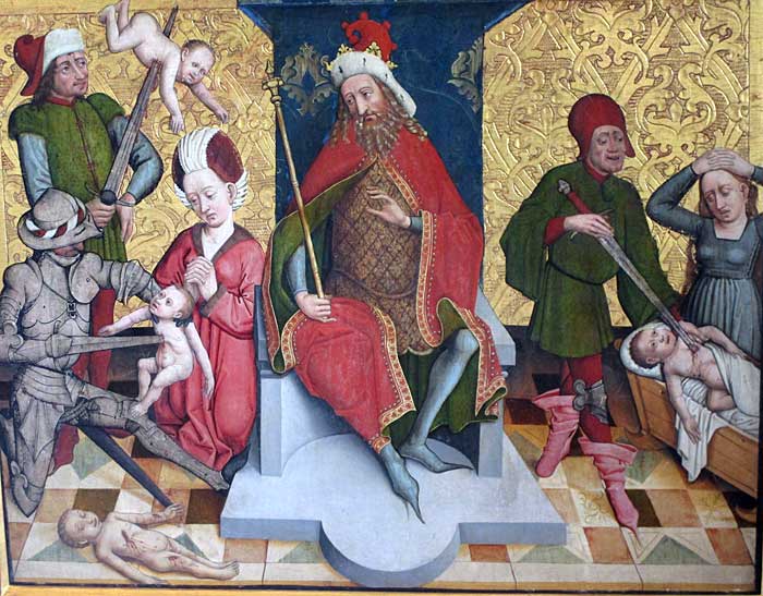 Kindermord in Bethlehem - Die sechs Szenen waren Teil eines Hochaltares des Benediktinerkloster St.Mang, Füssen