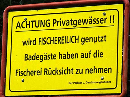 Bitte um die Fische herumschwimmen und keinen Angelhaken aufessen! Am Bachtelweiher