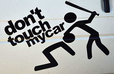 don't touch my car! - Mit diesem Autobesitzer ist nicht gut Kirschen essen