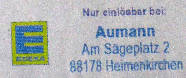 kauft man für 5 Euro ein, bekommt man einen 1 Euro Gutschein für den nächsten Einkauf über 10 Euro. Löst man diesen ein, weil man für 10.02 eingekauft hat, bekommt man einen Gutschein für einen Euro, wenn man beim nächsten mal für 20 Euro eingekauft hat. 14 Tage gültig