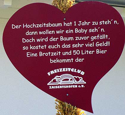 Babybaum - Wahre Freunde feiern mit einem doch jeden Anlass, lieber Freizeitclub Zaisertshofen