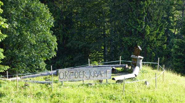 Ort der Kraft im Kleinwalsertal, hier soll man Erdenergie tanken können