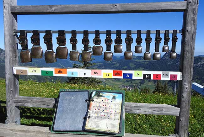 Kuhglockenspiel auf dem Neunerköpfle im Tannheimer Tal