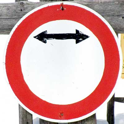 Verkehrsverbot für beidse Strassen - Bild klicken Fischen Jägersberg