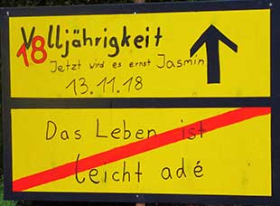 18. Geburtstag in Heimenkirch 2018 - Das Leben kann schnell zu Ende sein, Jasmin!