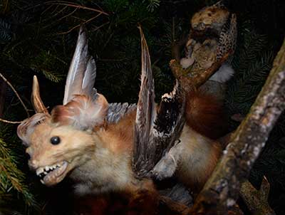 fleischfressender Wolpertinger in der Lindauer Hafenweihnacht 2018