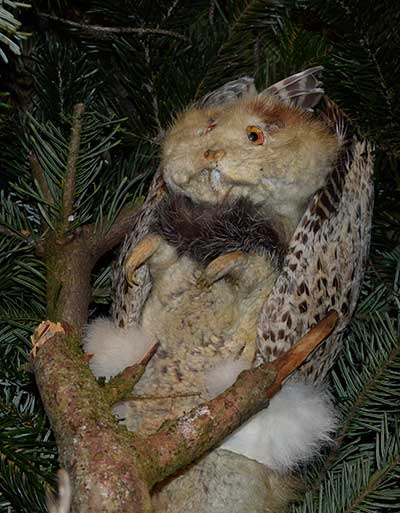 flugfähiger Wolpertinger in der Lindauer Hafenweihnacht 2018