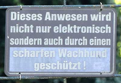 Oberau (Amtzell) wird elektronisch überwacht und vom scharfen Wachhund geschützt 