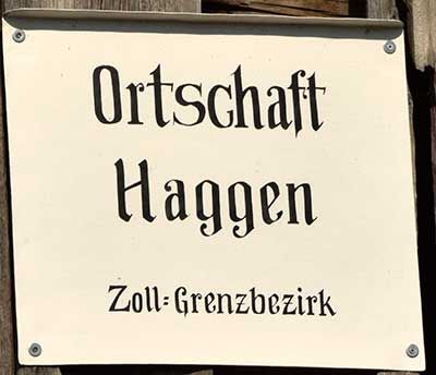 Sigmarszell Ortschaft Haggen - Zollgrenzbezirk