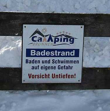 Schnee und Baden ist zusammen nicht die beste Idee zum abkühlen am Forggensee