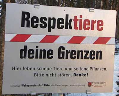 Respektiere deine Grenzen - hier Vorarlberg