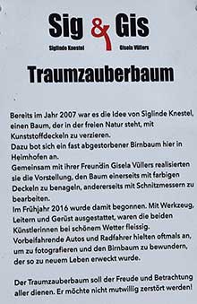 Der Traumzauberbaum - wie er entstanden ist bitte klicken