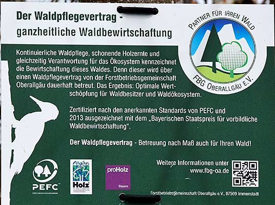 Waldbsitzer mit Waldpflegevertrag - ganzheitliche Waldbewirtschaftung in Waltenhofen