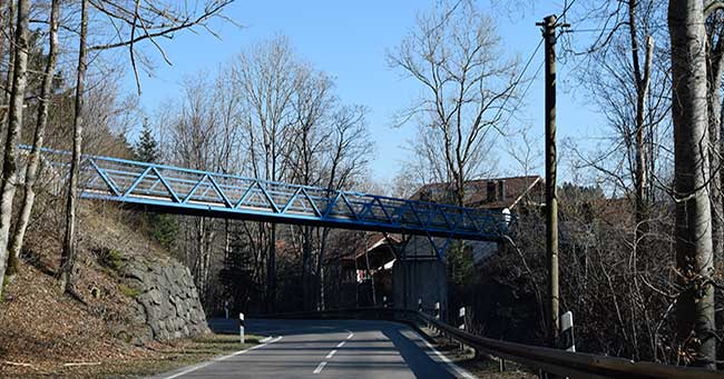 "Isny Bähnle" - Radweg in Ahegg - führt über zwei neue Brücken 2019