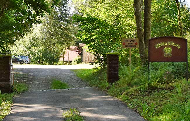 Der offizielle Eingang vom Waldkloster in Buchenberg
