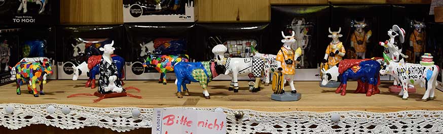 Das Original "Cow Parade" kommt aus den USA, alles handbemalt