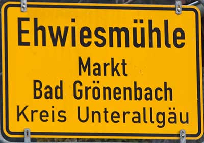 Ehwiesmühle ist Ortsteil von Bad Grönenbach